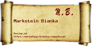 Markstein Bianka névjegykártya