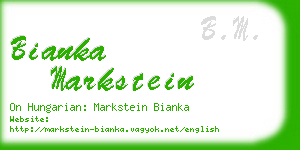 bianka markstein business card